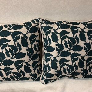 20x20 Walter.G Flores Pacific Blue Linen Studio Craft Pillow